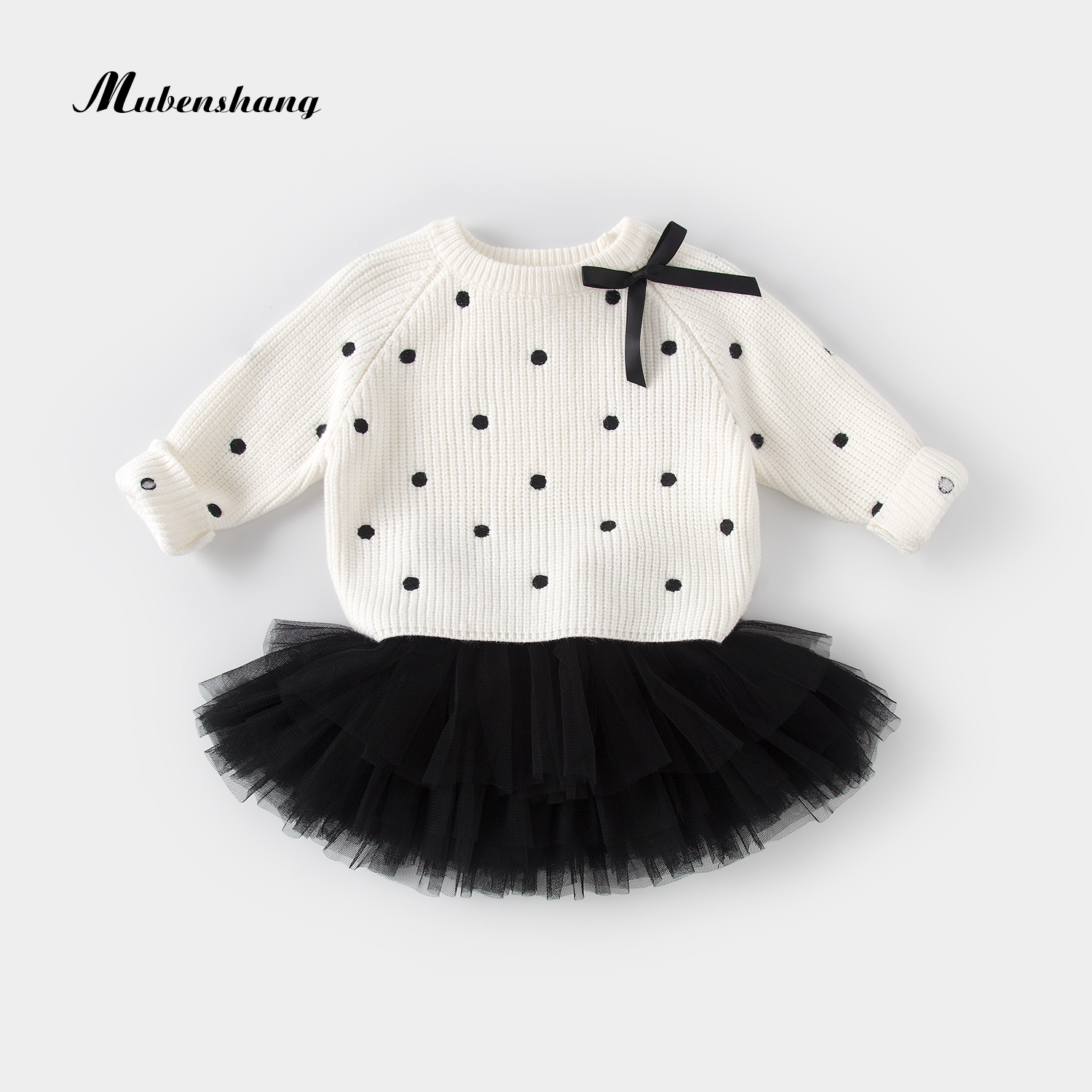 Wood Benchamp Girl Baby Autumn Winter Clothing Suit Girl Foreign Sweater Suit Winter Children's Clothes 2022 new