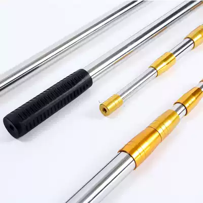 Stainless steel fishing net rod 1 5m3 6 8 10 meters ultra-long telescopic fishing net rod Extended harpoon rod fishing net rod