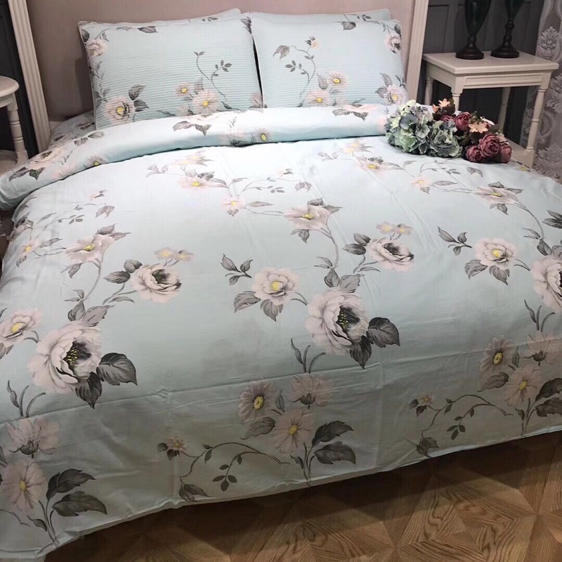 Hàn Quốc rửa sạch bông twill giường bông bao gồm đơn mat ba mảnh giường ngủ ở một gia đình bốn - Trải giường bộ drap giường 1m6