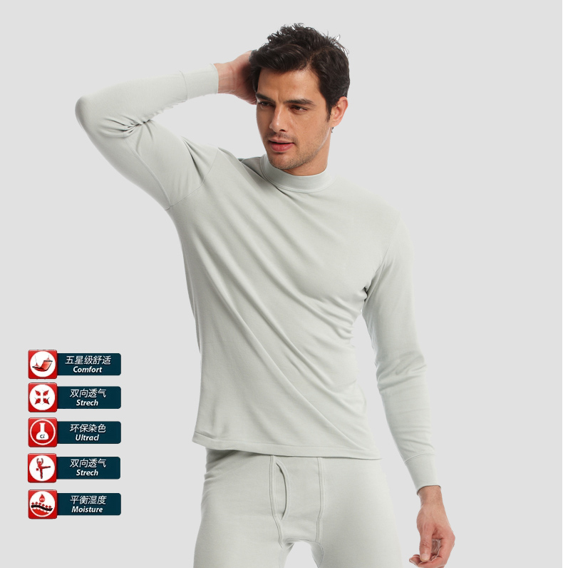Hồng Ni trung niên đồ lót nhiệt nam cotton mỏng cotton cũ áo len nửa cao cổ áo đơn mảnh mùa thu đông áo giữ nhiệt giá rẻ