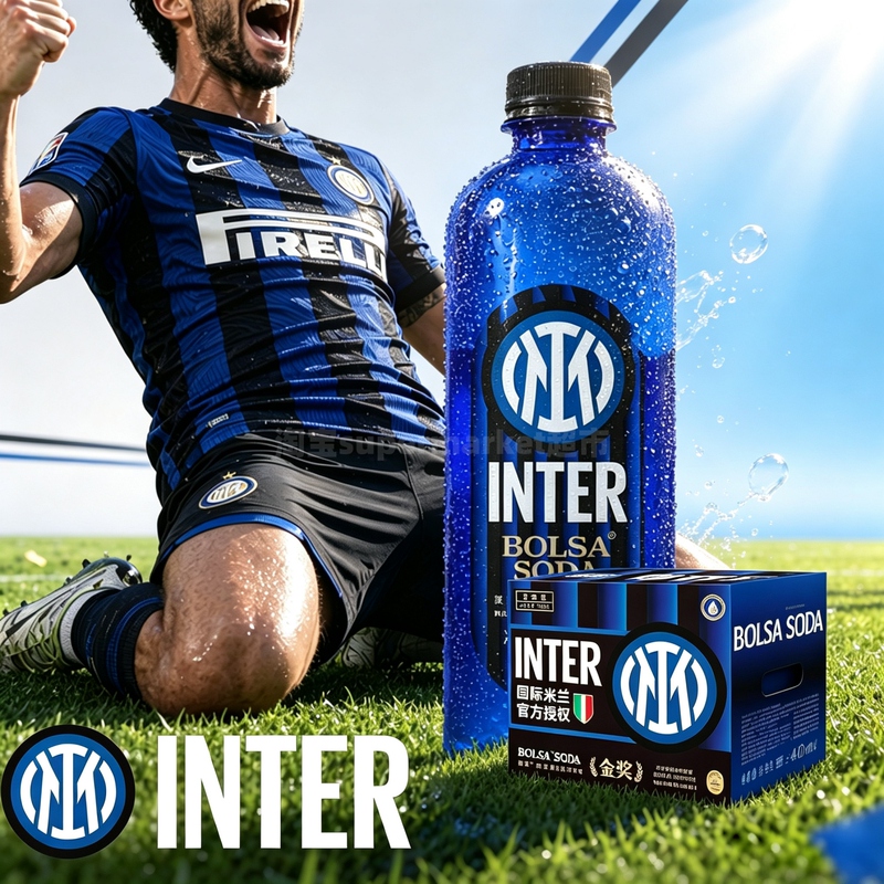 Inter Milan Officially Licensed Bolsa Co-Branded with Kedong Natural Soda Water, Weakly Alkaline, Sugar-Free, Non-Carbonated Inter Milan Officially Licensed Bolsa Co-Branded with Kedong Natural Soda Water, Weakly Alkaline, Sugar-Free, Non-Carbonated
