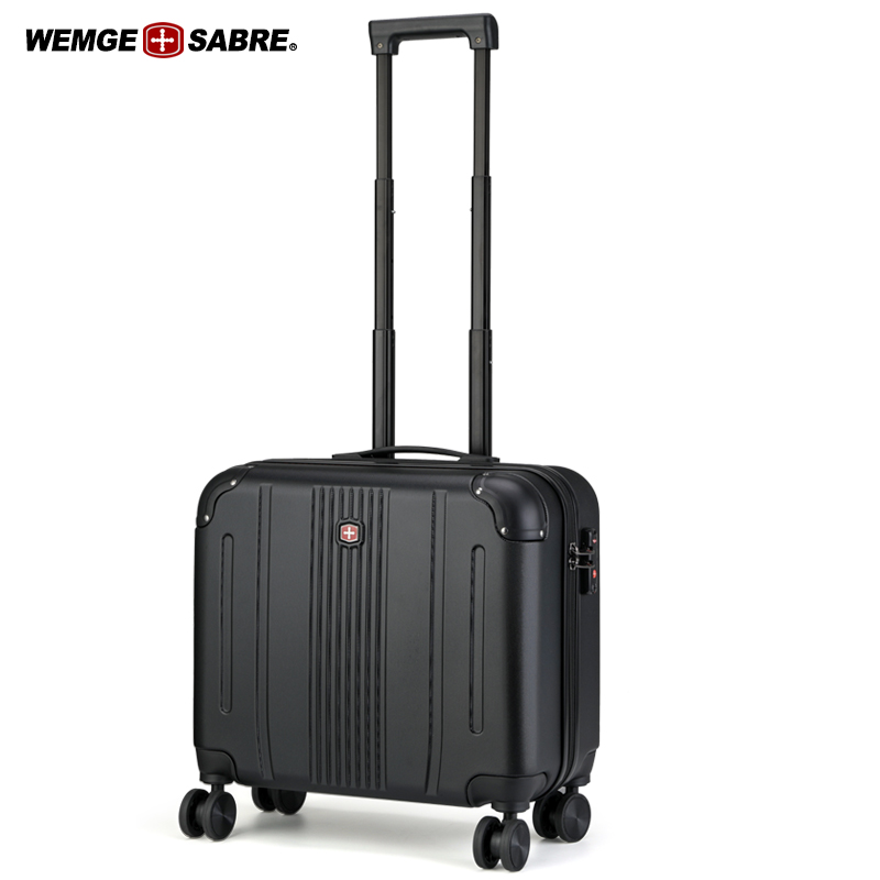 Swiss army knife luggage trolley travel password box universal wheel men's business 18 inch 16 inch boarding suitcase