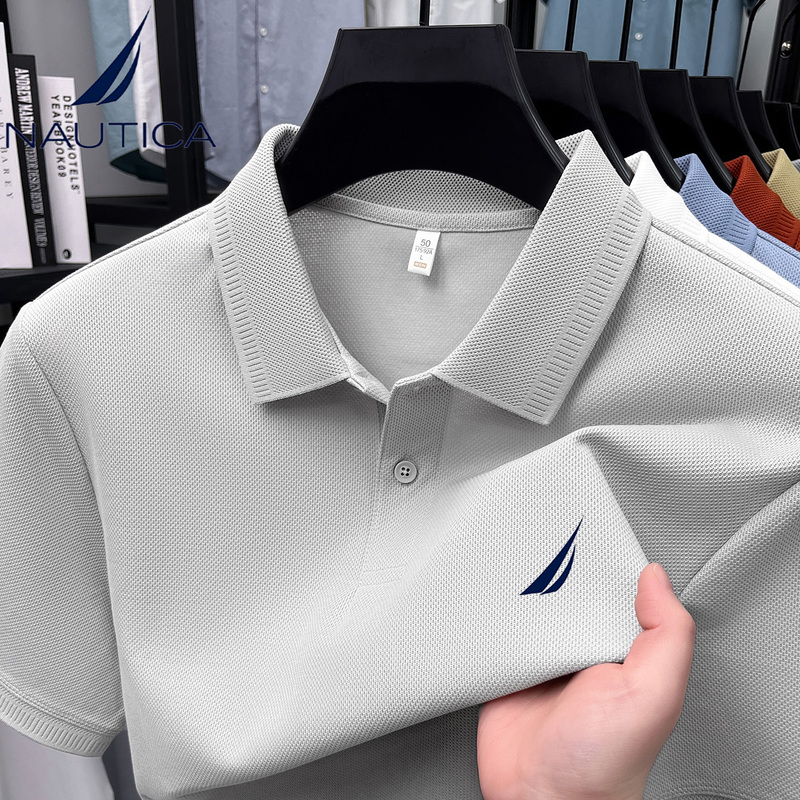 Nautica/Nautica Short-Sleeved T-Shirt Men's 2026 Summer New Casual Pure Cotton Lapel Loose Polo Shirt