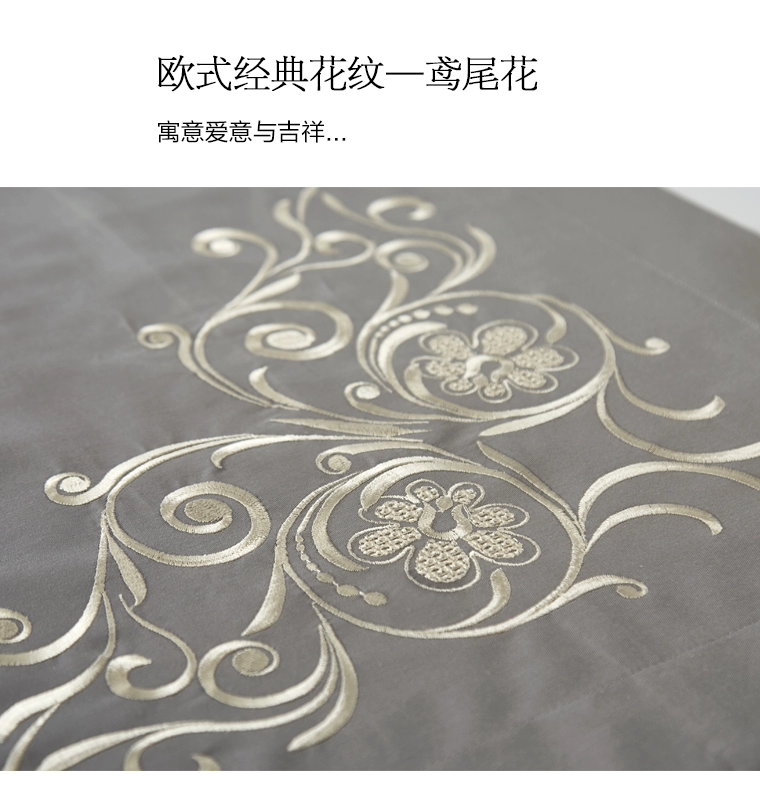 Mẫu áo choàng cotton thêu hoa quá khổ Châu Âu Cotton 50x80 Vỏ gối khách sạn đơn - Gối trường hợp