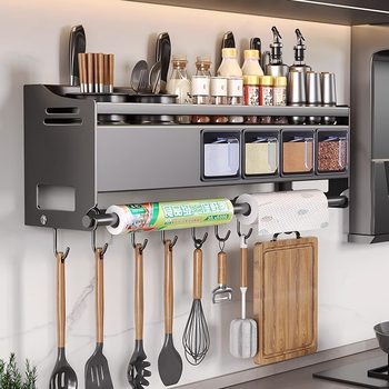 Stainless steel kitchen seasoning rack knife rack chopstick rack