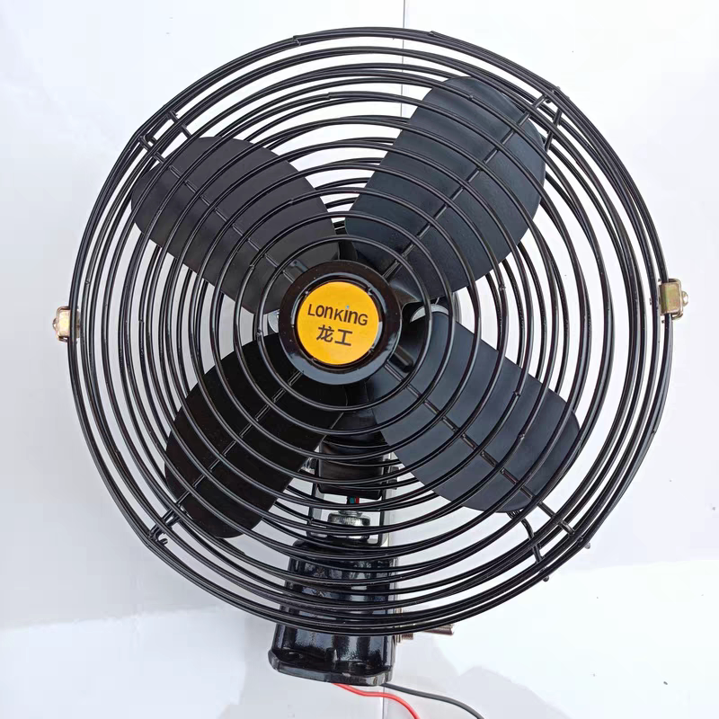 铲车大货车挖机装载车叉车工程车载电风扇金属12V24V制冷强力静音