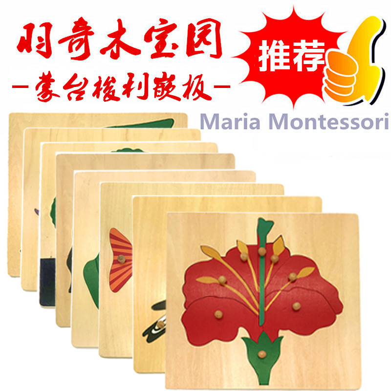 Montessori teaching aid animal plant puzzle panel 3-6 year old children early education educational toy kindergarten