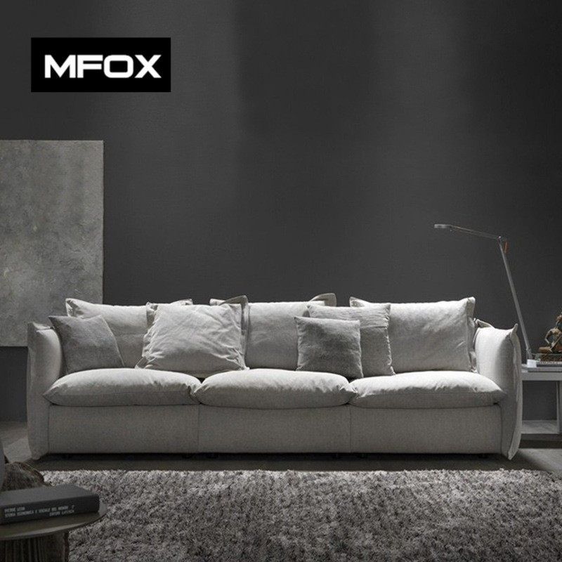 Nordic Latex Trio Combined Sofa can be detached to wash small family-style Living room minimalist modern four-place fabric sofa