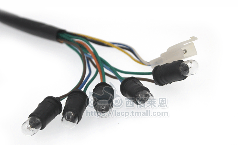 Xe máy dụng cụ phụ dòng xe điện dây cáp hiển thị dòng ánh sáng dòng dụng cụ Qiaoge Fuxi WISP bóng đèn đồng hồ xe wave nhỏ