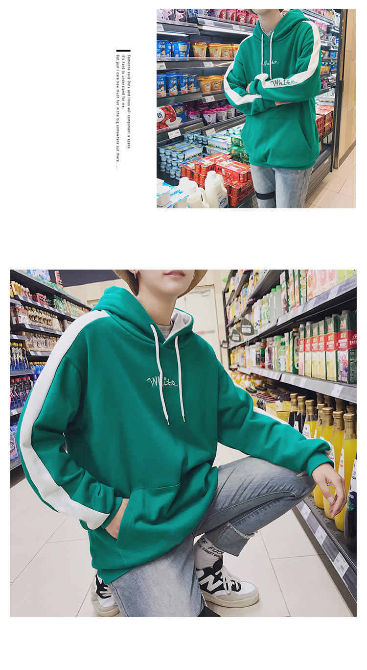 Áo len mùa thu và mùa đông cộng với áo len trùm đầu nhung dày cho học sinh áo nỉ hoodie