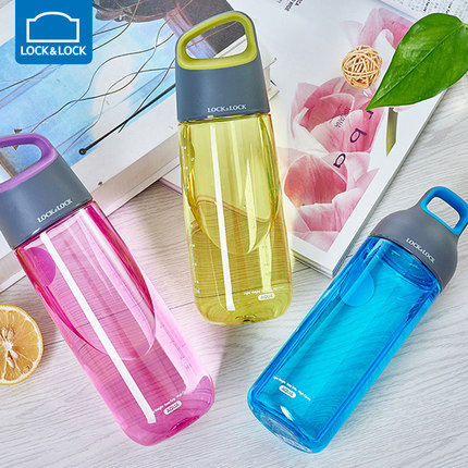 Lock and lock plastic water cup female summer portable sports kettle male with filter tea cup student accompanying cup