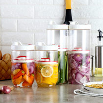 Lotbutton plastic storage tank portable automatic exhaust fermentation tank large-caliber miscellaneous grains snack refrigerator storage box