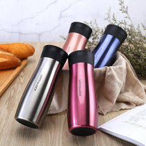 Music clasp mug lock thermos cup 304 stainless steel vacuum bottle men and women one-button solid color portable tea cup LHC3229