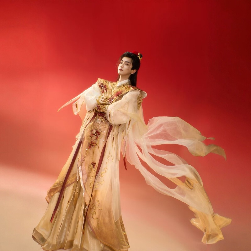 【Flame Horse Marching Song】New Heavy-Duty Embroidery Style with a Wei-Jin Dynasty-Inspired Ethereal and Elegant Han Element, Chinese Style Hanfu Men's Set 【Flame Horse Marching Song】New Heavy-Duty Embroidery Style with a Wei-Jin Dynasty-Inspired Ethereal and Elegant Han Element, Chinese Style Hanfu Men's Set