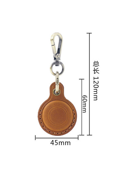 真皮立体工艺苹果AirTag牛皮数码防丢器保护套全包防刮花方便耐用