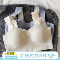 Soft autumn and winter new double face velvety bra small breasted without steel ring No-mark underwear comfortable and breathable thin back