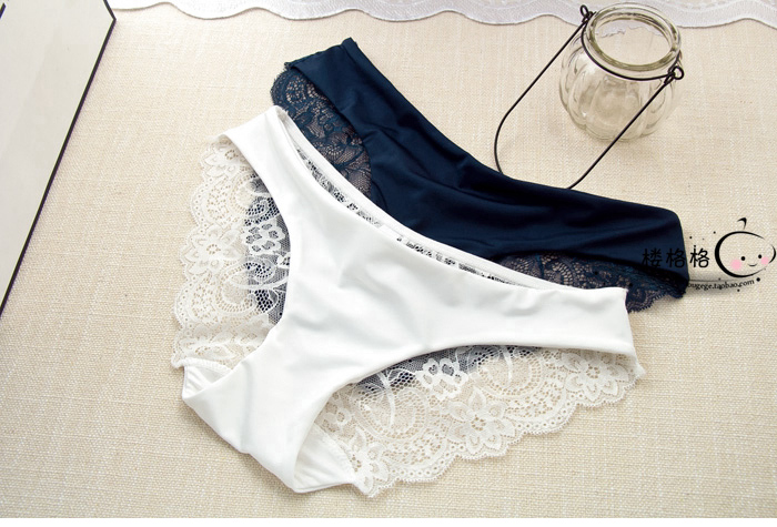 Khí chất thanh lịch Châu Âu và Mỹ phong cách cao cấp lụa tơ tằm khâu ren gợi cảm eo thấp eo cotton cỡ lớn underwear đồ lót của phụ nữ đồ lót xuất khẩu