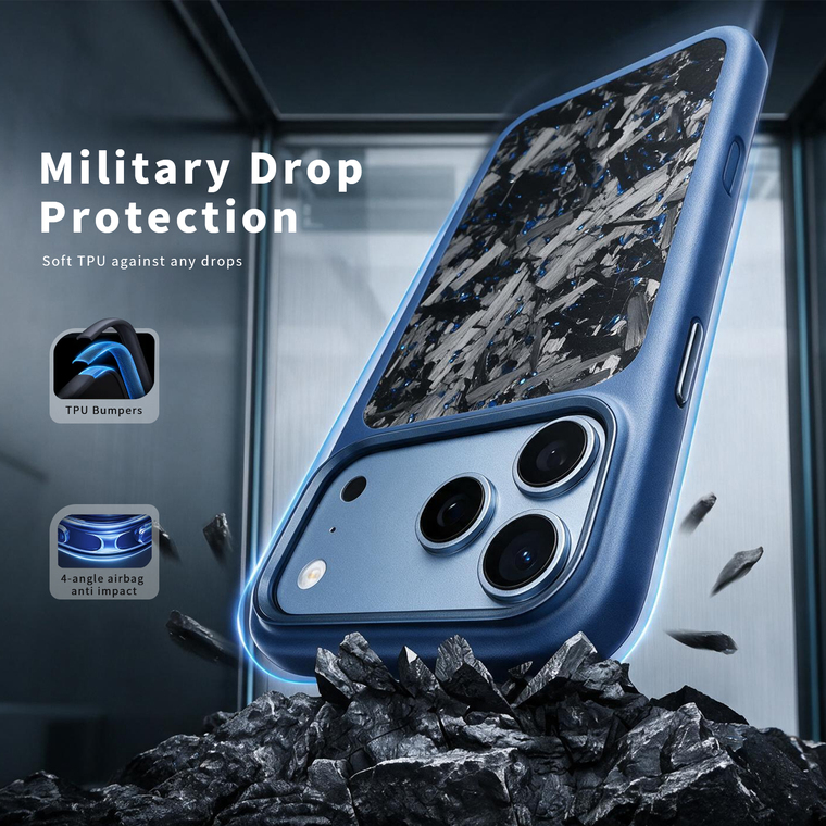 Forged Carbon Fiber Minimalist iPhone Case