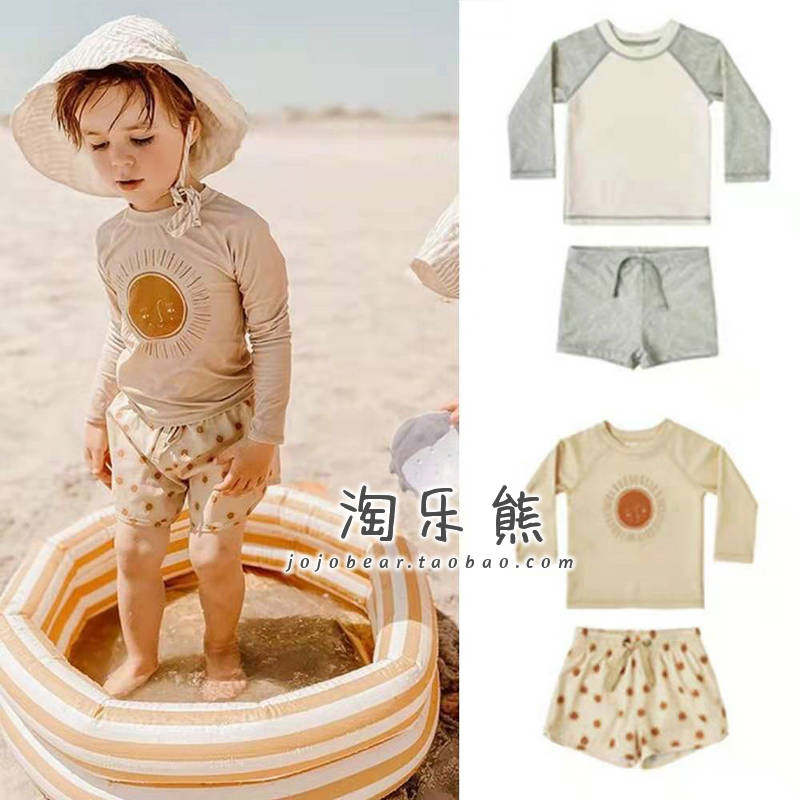rc series 21ssINS explosive new boy's vacation long sleeve sun print sunscreen swimsuit swimsuit swimsuit suit