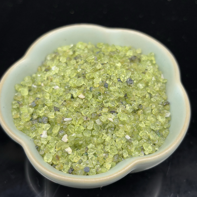 Peridot Natural Mineral Crystal Scientific Research Lunar Soil Simulation Specimen Box Mineral Stone Raw Gemstone Energy