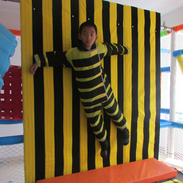 Naughty castle spider suit trampoline sticky music wall paste clothes breathable jumpsuit game sticky clothes