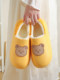 Cotton slippers for women, winter outer wear, home and indoor waterproof, non-slip thick-soled warm postpartum cotton shoes for men
