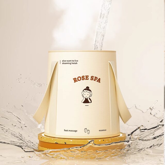 Foot bath bucket portable household foot bath bag bag over calf heightened deep bucket foot bath basin insulation health care foldable