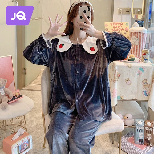 Демисезонная пижама, бархатный послеродовой летний комплект для кормящих грудью