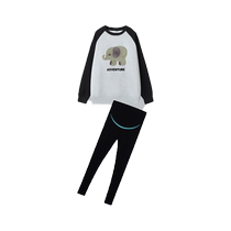 Maternity wear 2024 new set pure cotton sweatshirt leggings two-piece elephant top loose large size autumn clothing for women