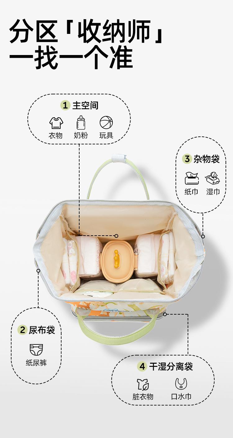 JQ婧麒妈咪包母婴外出轻便高颜值大容量母婴包多功能新款双肩背包 — 6
