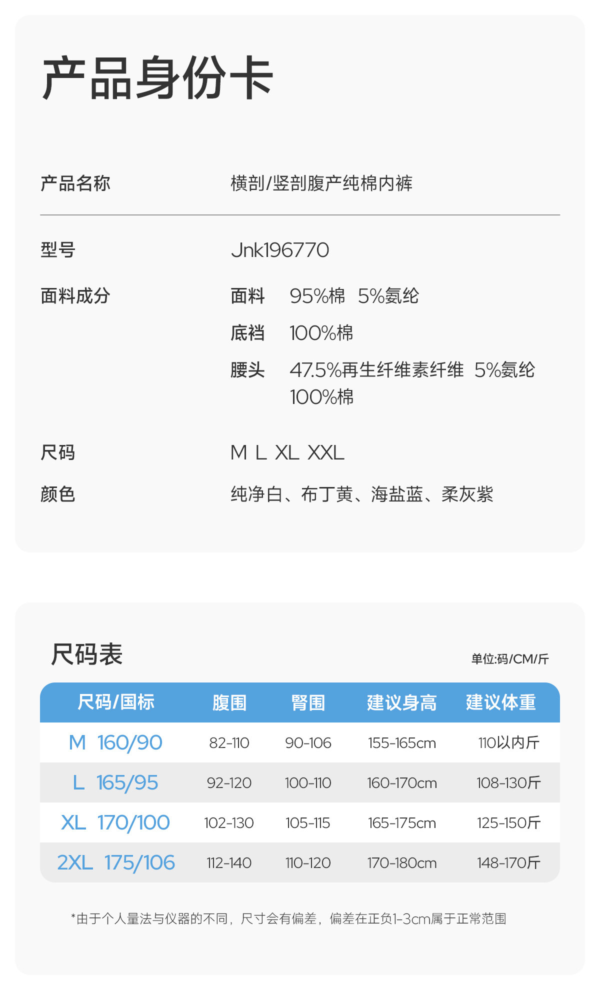 JQ婧麒产后高腰内裤纯棉不磨刀疤加长裆收腹月子期剖腹产专用内裤 — 24