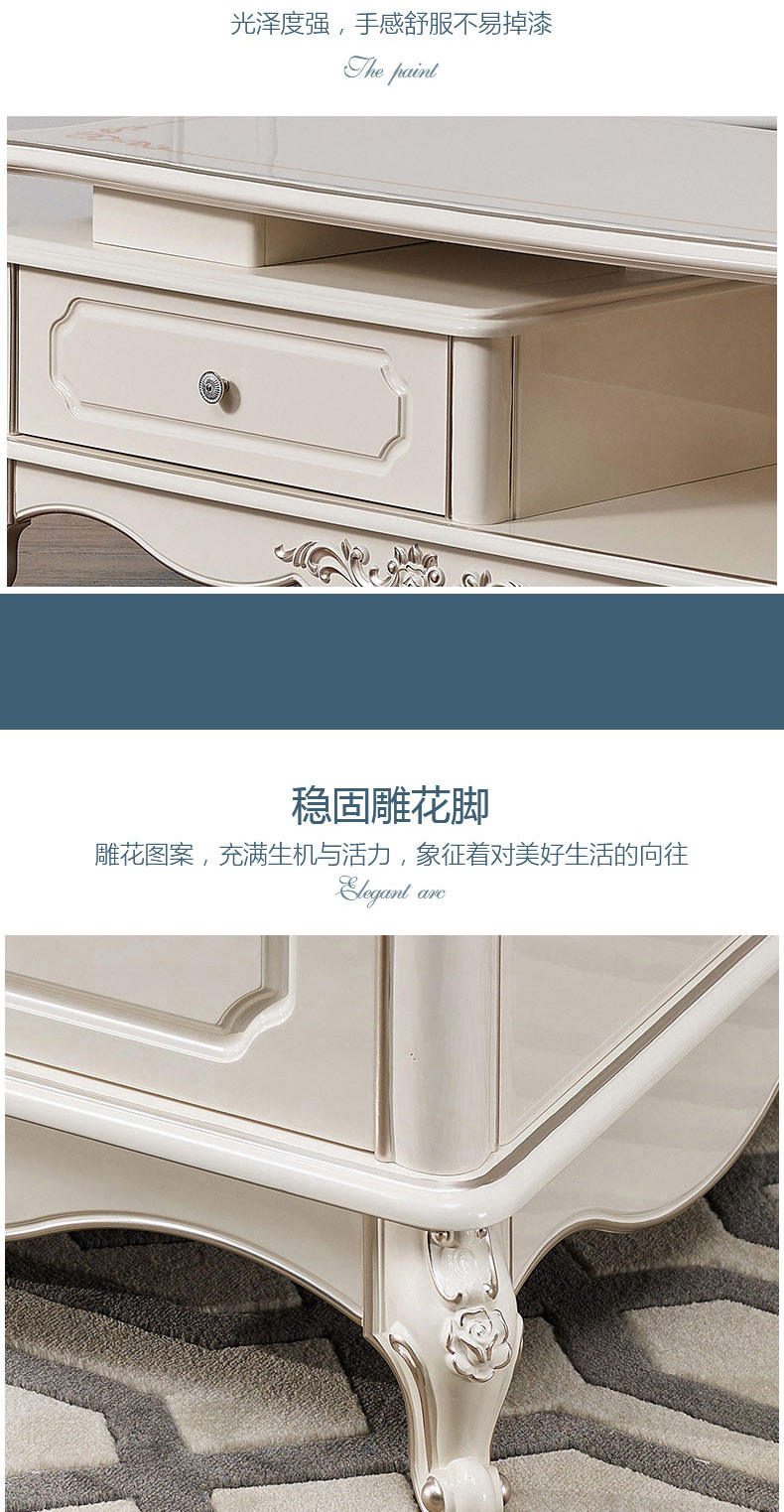 Bàn ghế đôi Tiger Phong cách châu Âu Bàn cà phê Phòng khách đơn giản Đơn vị nhỏ Đa chức năng Tính cách kinh tế Lắp ráp Bàn cà phê 17F1 - Bàn trà bàn gỗ đẹp