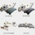 Nội thất đôi Tiger Nội thất toàn bộ nhà Hai phòng Một phòng khách Sofa Bàn cà phê Bàn kết hợp tủ giường - Bộ đồ nội thất giường hộp Bộ đồ nội thất