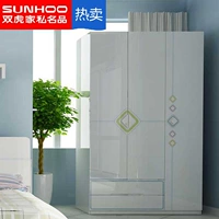Nội thất đôi Tiger Cửa tủ quần áo Cửa gỗ 3 cánh Tủ quần áo Trẻ em Kinh tế Phòng ngủ Tổng thể Tủ quần áo 13R3 tủ cánh lùa