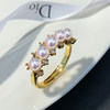 Akoya seawater pearl corolla ring adjustable