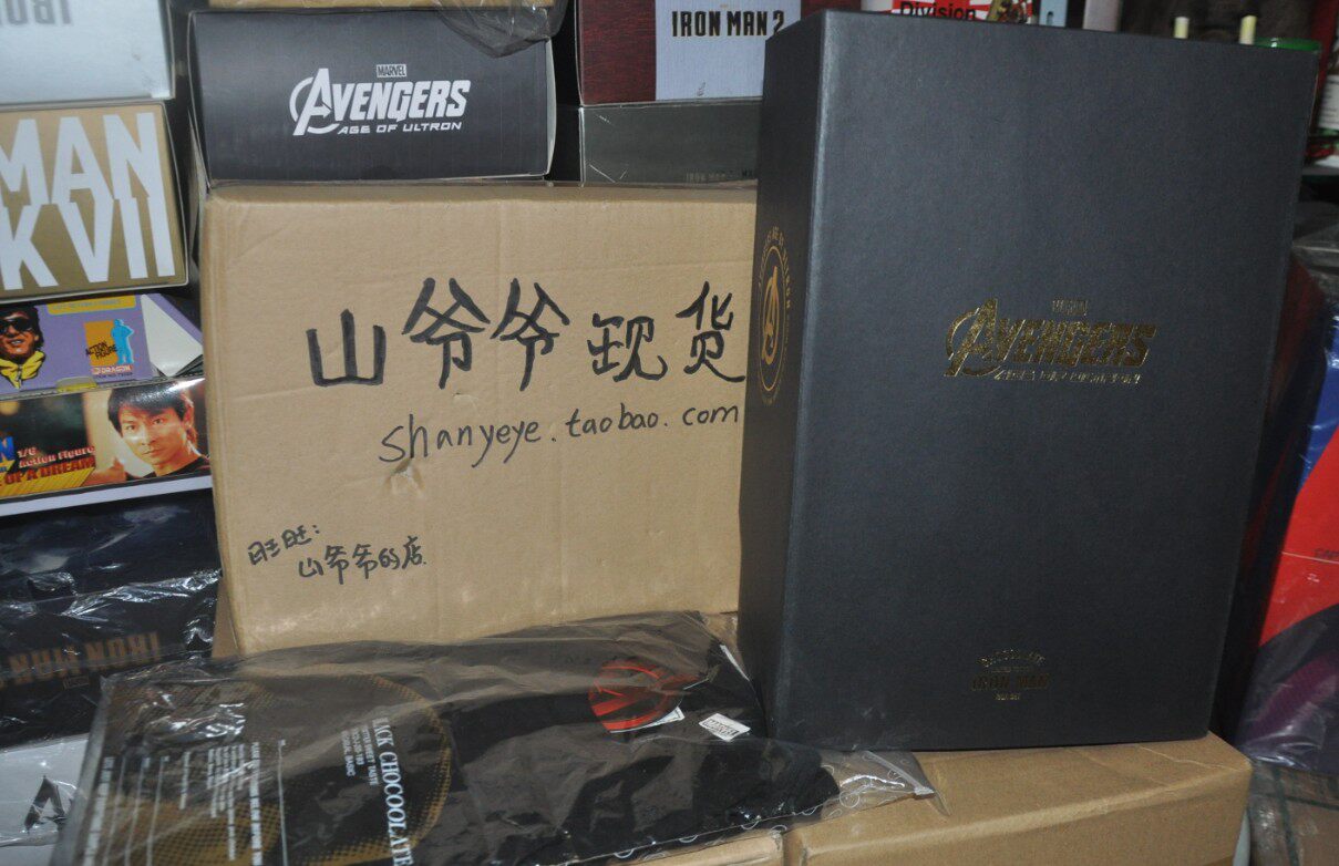 hottoys ht 1:6 iron man chocolate store cooperation limited black mk7 new set special price