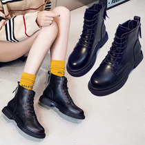 Wenzhou straight hair pretty bird leather double zipper Martin boots D9 (single plus velvet optional)