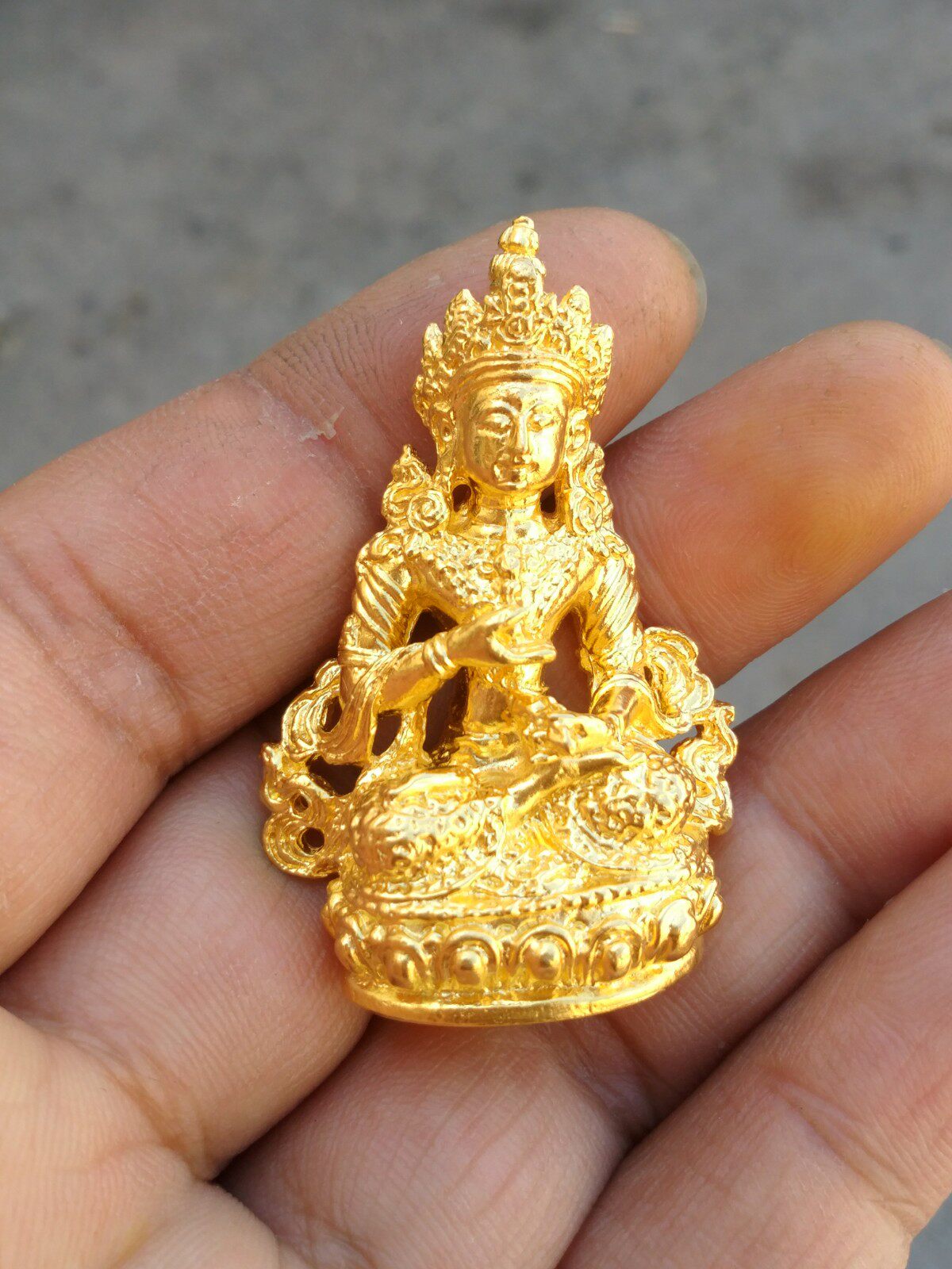 Stop casting (old silver casting - silver casting - silver - like Buddha's pocket - Buddha's Buddha