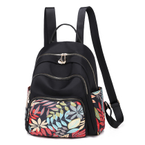 Ethnic style printed womens bag middle-aged and elderly nylon shoulder bag womens travel shoulder bag middle-aged mother travel backpack