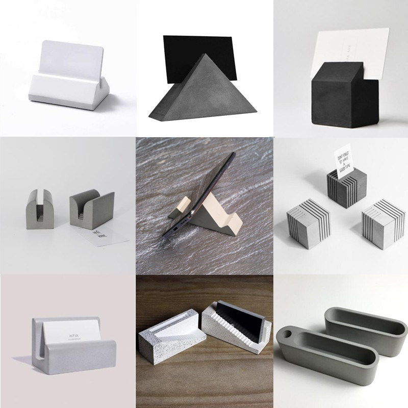 Clear water concrete office cement business card holder mold handmade bracket ornament business card holder custom silicone mold