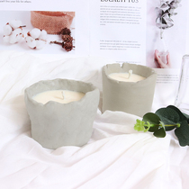 Irregular round candle cup cement mold plaster concrete candlestick wedding hot selling candle holder silicone mold