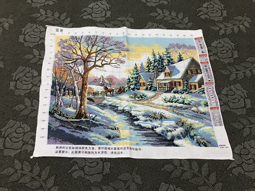 Чистое ручное вышивание ручной работы готовый продукт Jiru House красивый дом фэнтезийный дом в саду фэнтезит дома зима бесплатная доставка