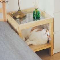 CatsCity originally designed Nordic in Windows Tea Co. Ltd. Shared Changhong Glass Bed Cabinet