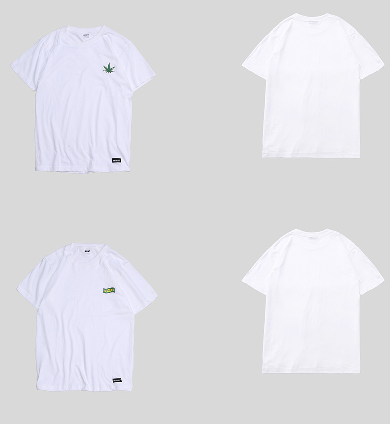 Honey Hillline mùa hè cotton mới áo thun nam châu Âu và Mỹ thường trượt ván hip-hop hiphop thể thao nam ngắn tay áo thun nam basic