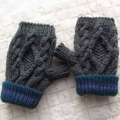 Finished gloves hand-woven milk cotton Diamond fritterhead pattern (Grandma's handmade cotton socks)