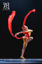 The ninth Xiaohe style I also want to tie the red ribbon childrens stage New Years Day chorus performance costume festive performance