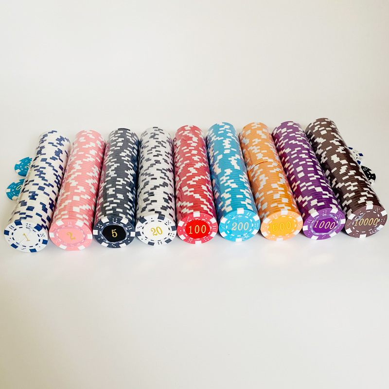 Small six-point bronzing chips digital chips Texas hold'em chips face value chips coins points game coins chips chips