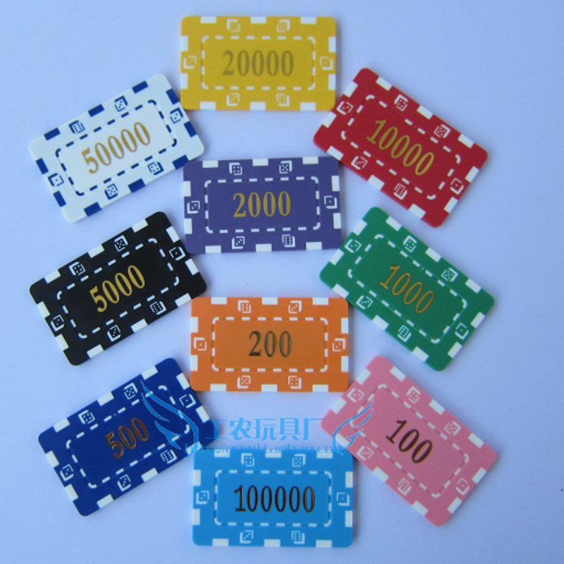 ABS Square Chips Coin Texas Poker Chips Game Coin Chess room Mahjong Tubes Dedicated Hundreds of Lac Chips