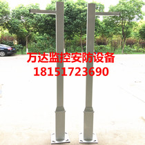 Square outdoor monitoring rod 120 to 80 square tube galvanized monitoring pole Camera monitoring bracket column thickened