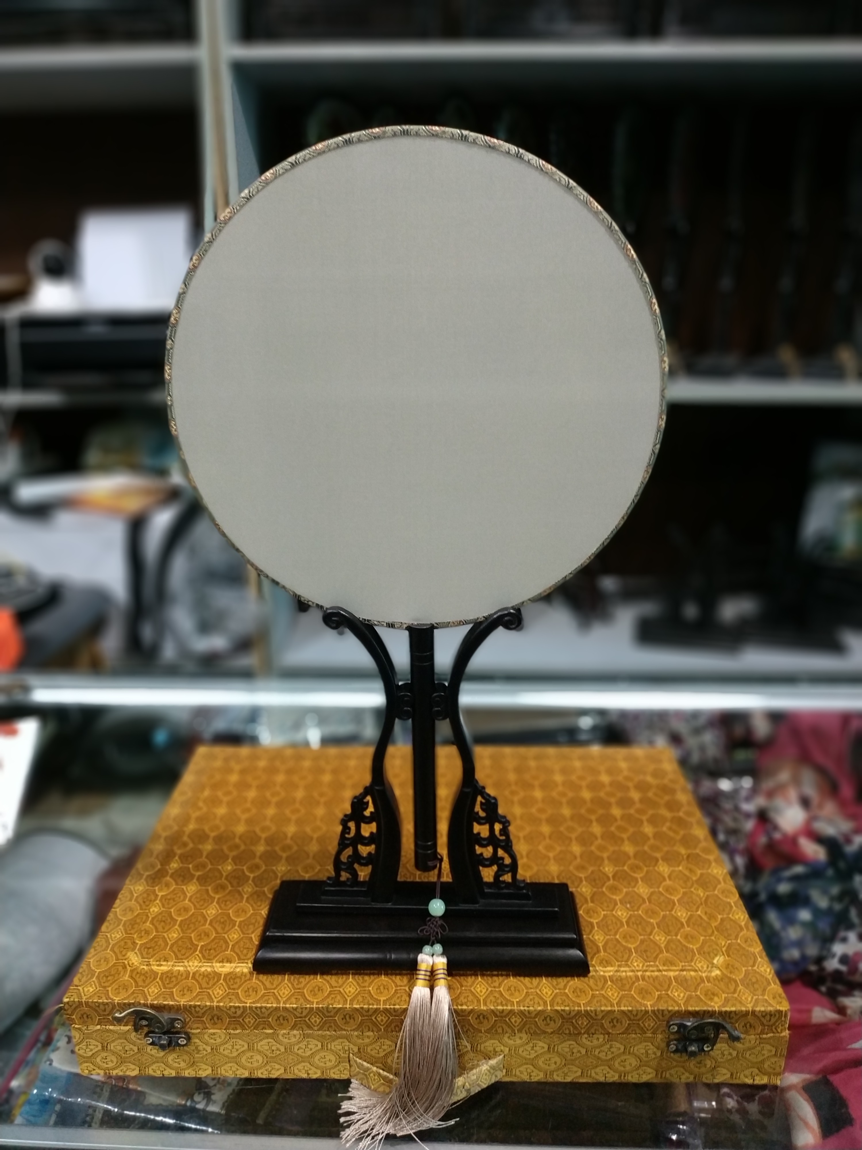 25CM diameter blank fan can draw fine strokes, ink and wash, write calligraphy
